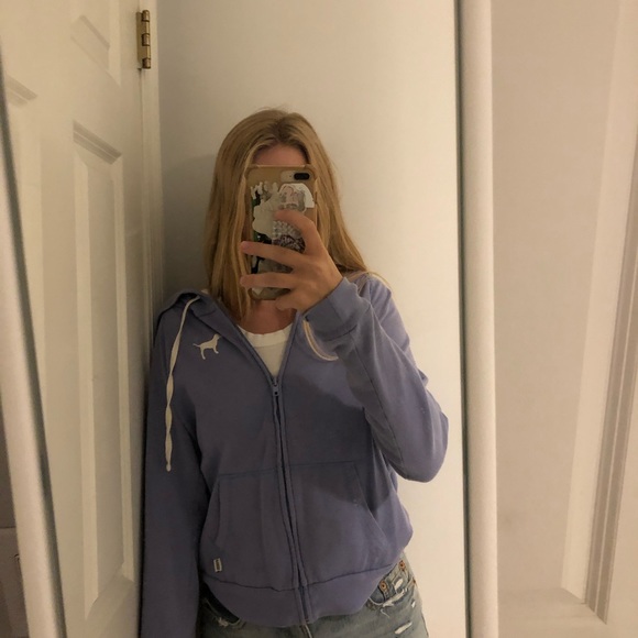 PINK lavender zip up hoodie! - Picture 1 of 2